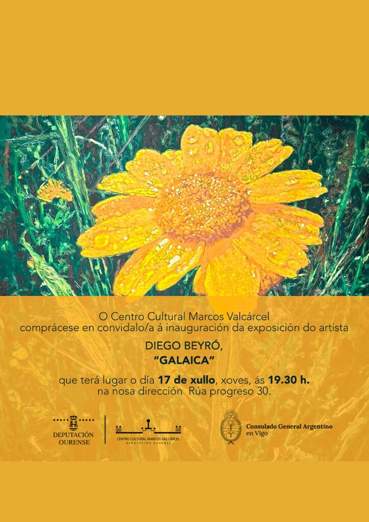 Descubre Galaica, La Exposición En Ourense De Diego beyró Que Rinde Homenaje Espiritual Y Artístico A Los Caminos De Santiago. Cartel